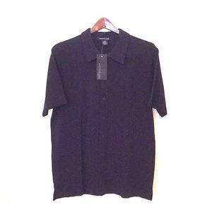 Kenneth Cole short sleeve button down pique shirt